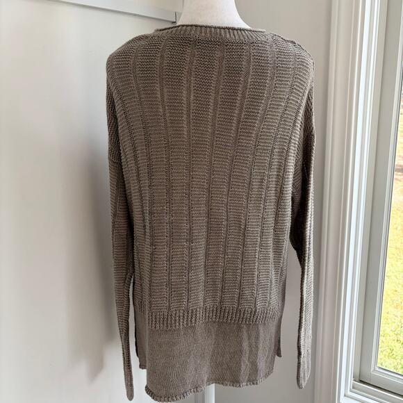 VINCE Soft Olive Green Knit Sweater Small Capsule Fall Winter Cozy Warm Pullover - Picture 5 of 6